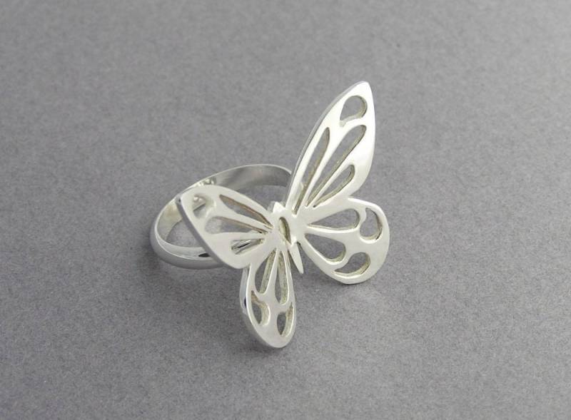 Schmetterling Ring - Statement Sterling Silber Schmuck Flügel von DaliaShamirJewelry