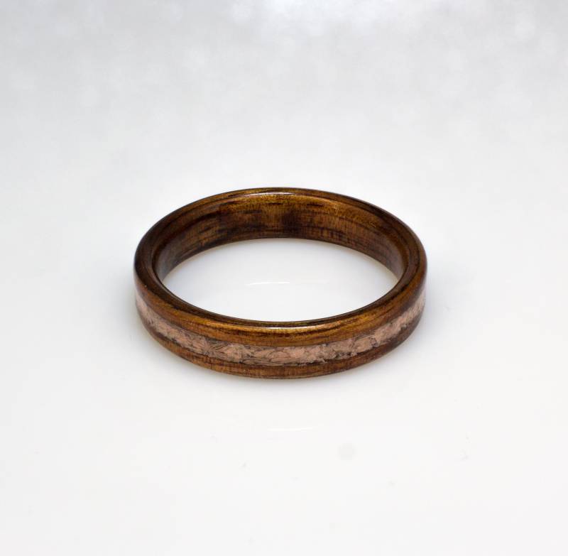 Bentwood Ring Handgefertigt in Koa Holz Mit Glimmer Flocke Inlay/Schmuck Für Männer Oder Frauen Bentwood Ring Handgefertigt in Koa Holz Mit Glimmer Flocke Inlay/Schmuck Für Männer Oder Frauen von DaliaWoodia