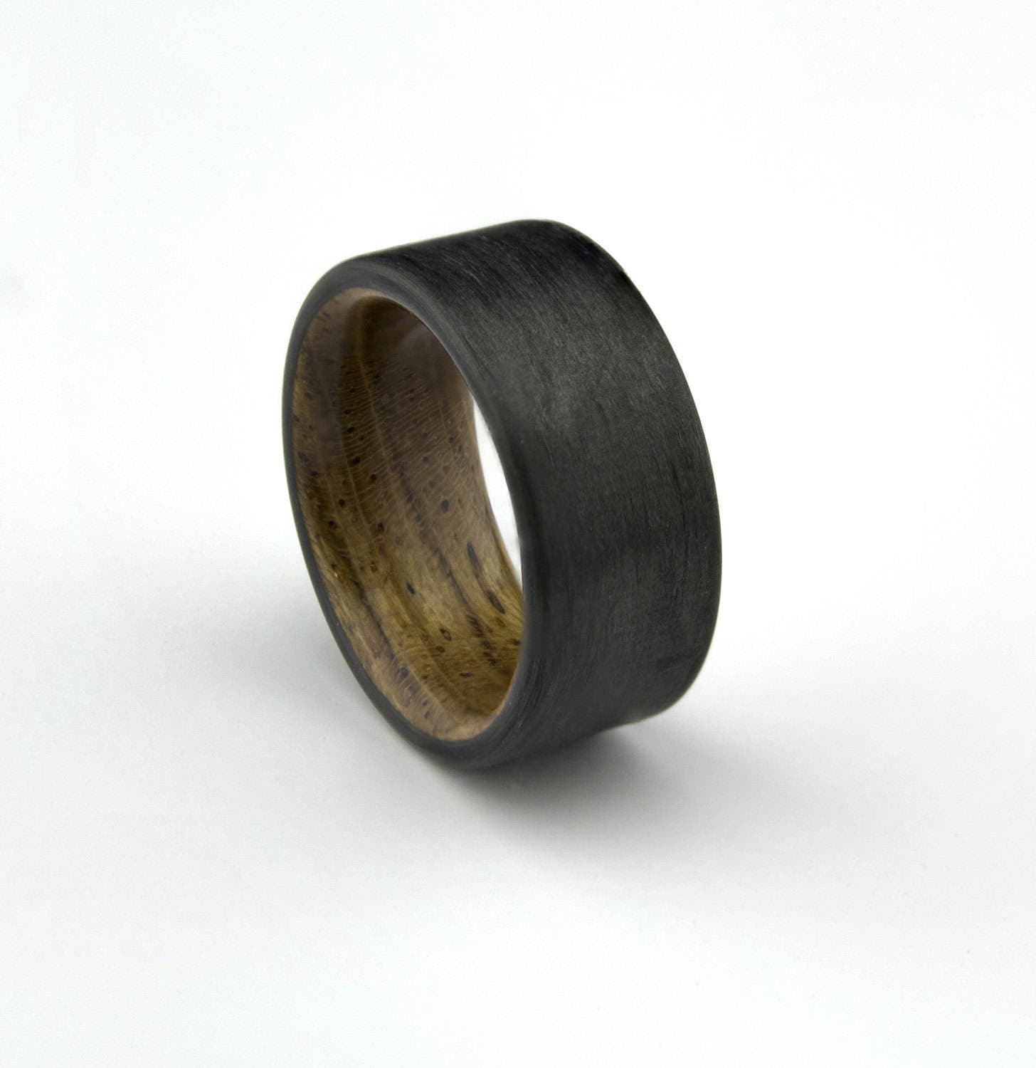 Carbonfaser Ring, Kirschholz, Ehering, Schwarzer Herren Geschenk Für Ihn, Sie, Geschenke, Traubänder von DaliaWoodia
