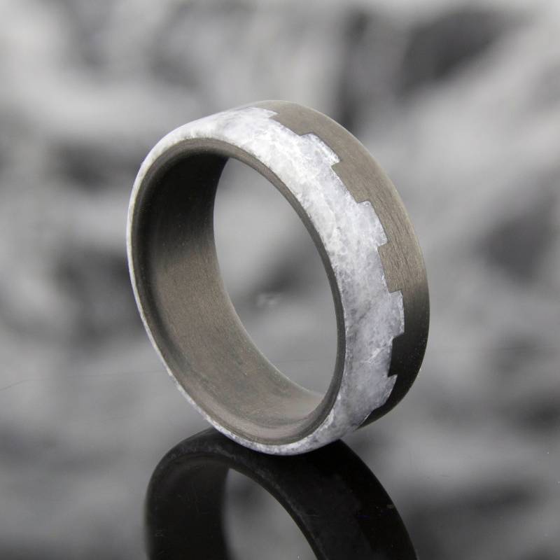 Carbonfaser Ring Mit Echtem Marmor, Schwarzer Ring, Herrenring, Herren Ehering, Eheringe, Für Männer Carbonfaser Ring Mit Echtem Marmor, Schwarzer Ring, Herrenring, Herren Ehering, Eheringe, Für Männer von DaliaWoodia