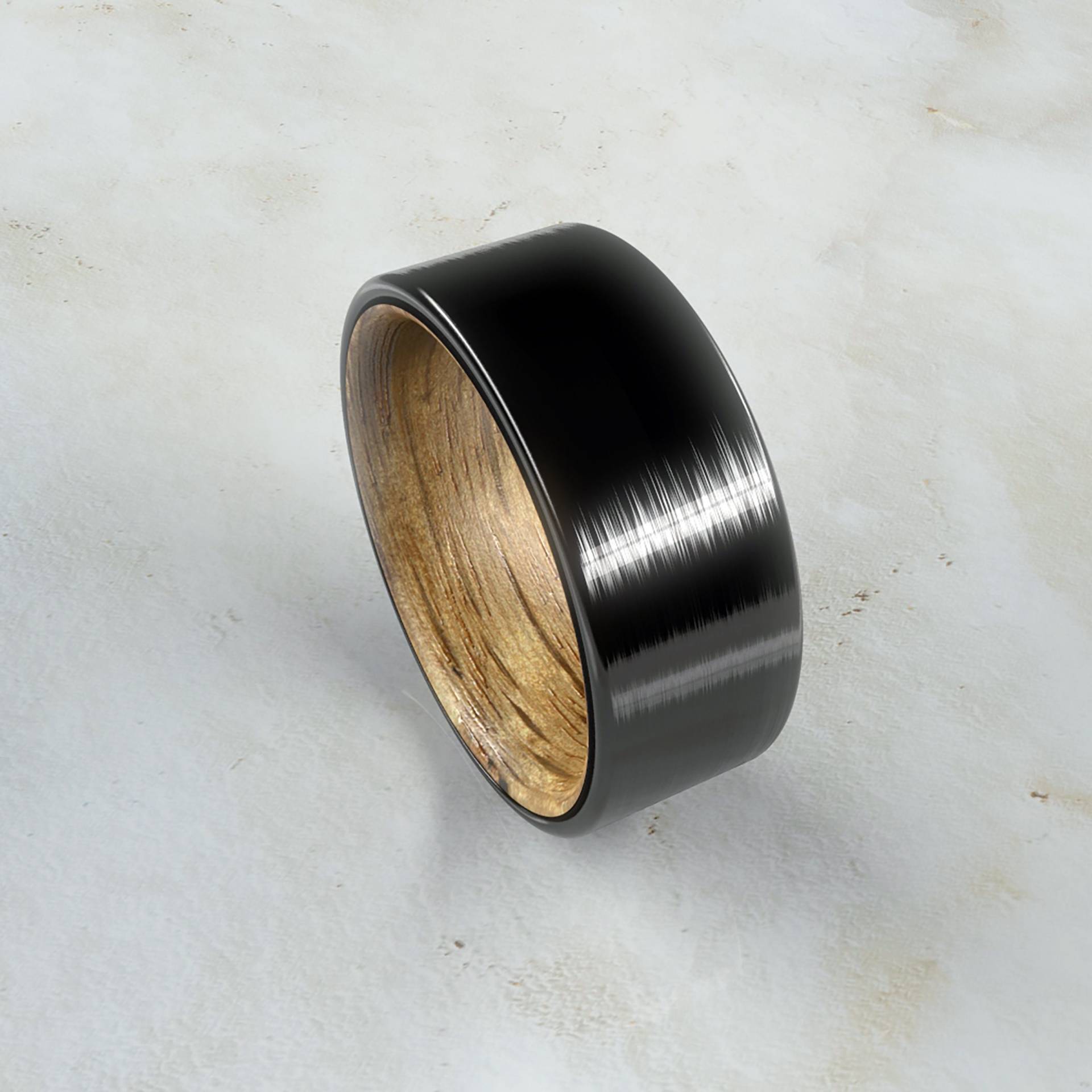 Carbonfaser Ring Mit Eichenholz Liner, Ehering, Schwarzer Ring, Herren Geschenk Für Ihn, Sie, Geschenke von DaliaWoodia