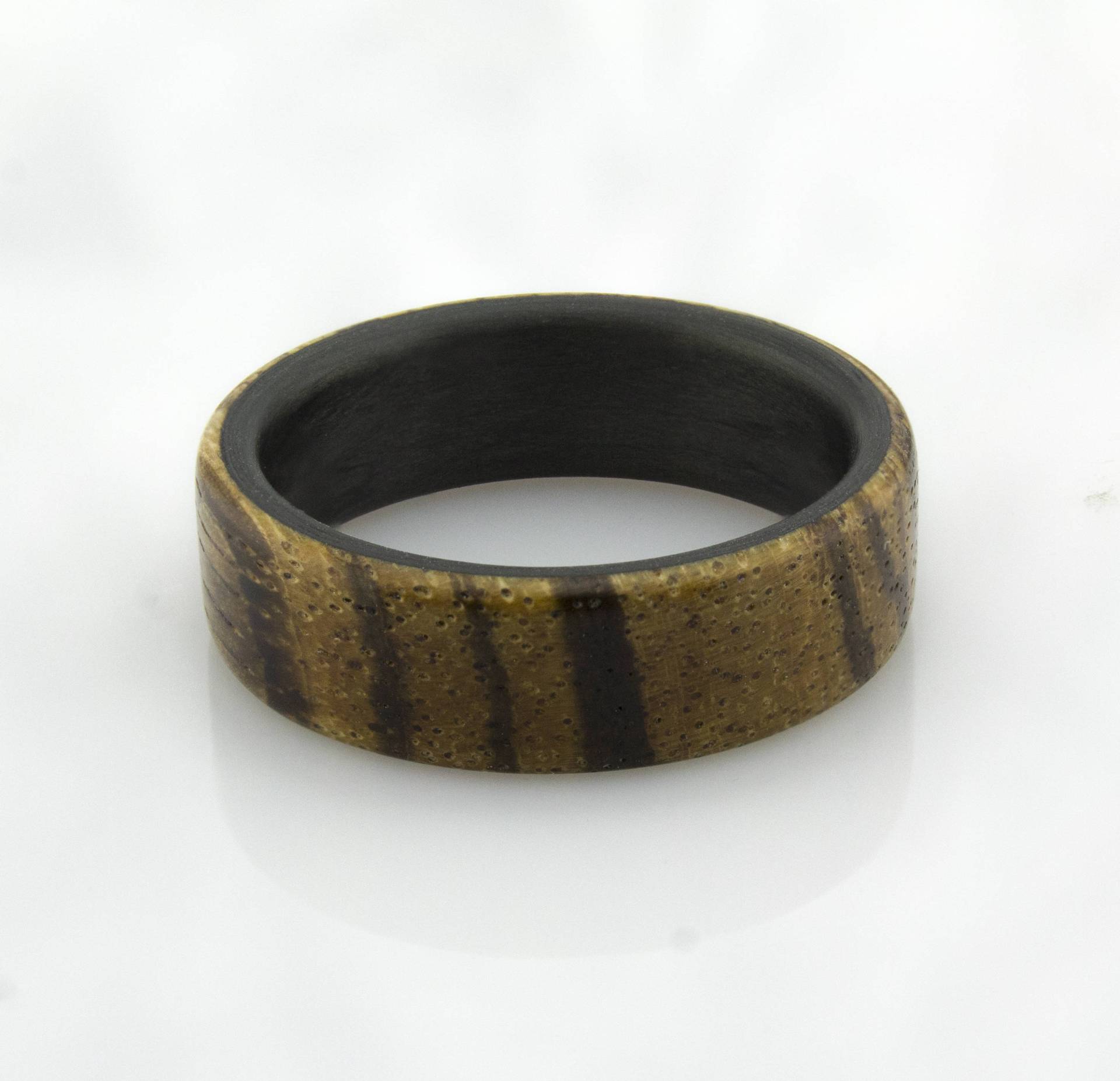 Carbonfaser Ring Mit Zebraholz, Schwarze Ringe, Zebrawood Ring, Eheringe, Herren Für Männer, Bestes Geschenk von DaliaWoodia