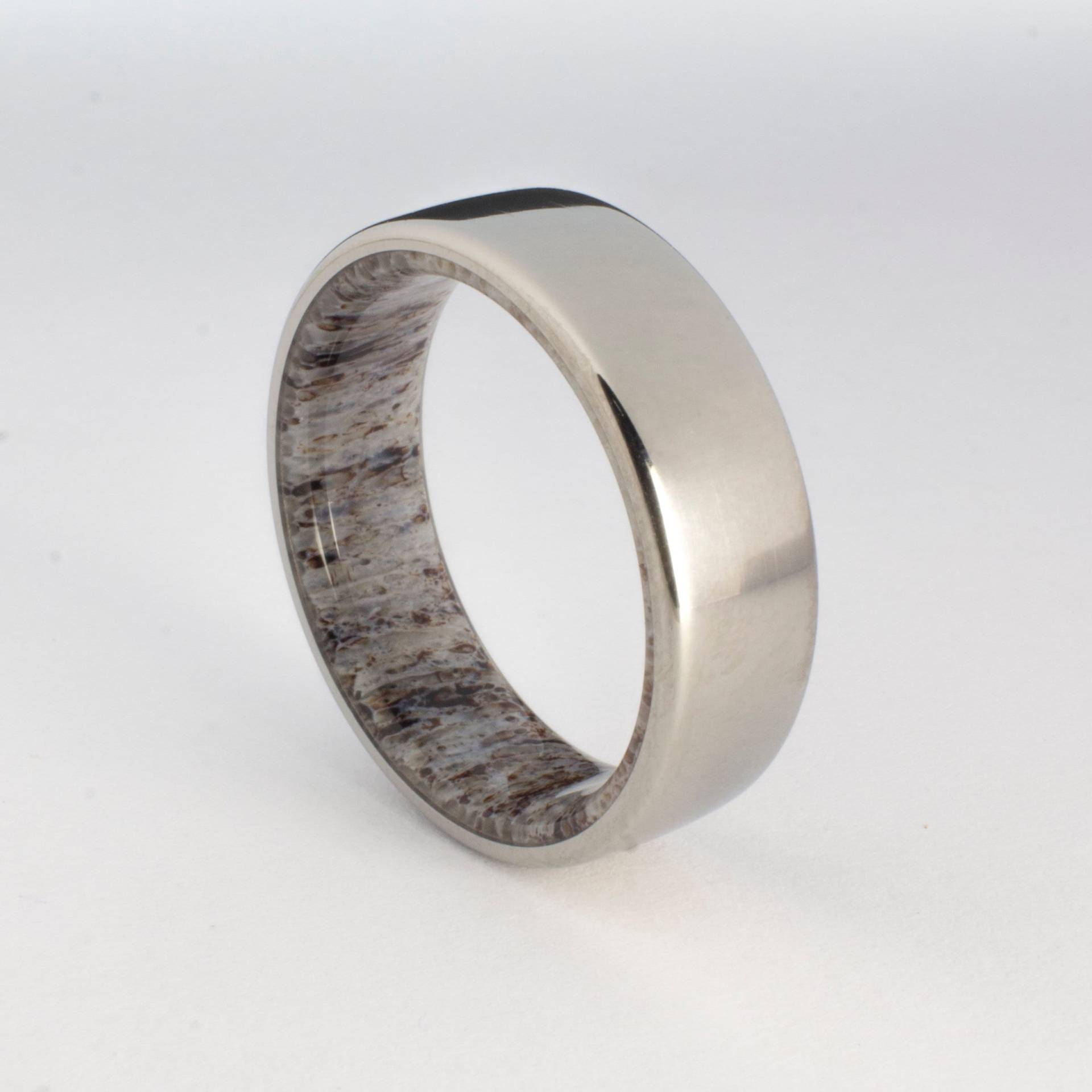 Titanring Mit Elchgeweih, Titanring, Herrenring, Damenring, Ehering, Geschenk Für Sie, Ihn von DaliaWoodia