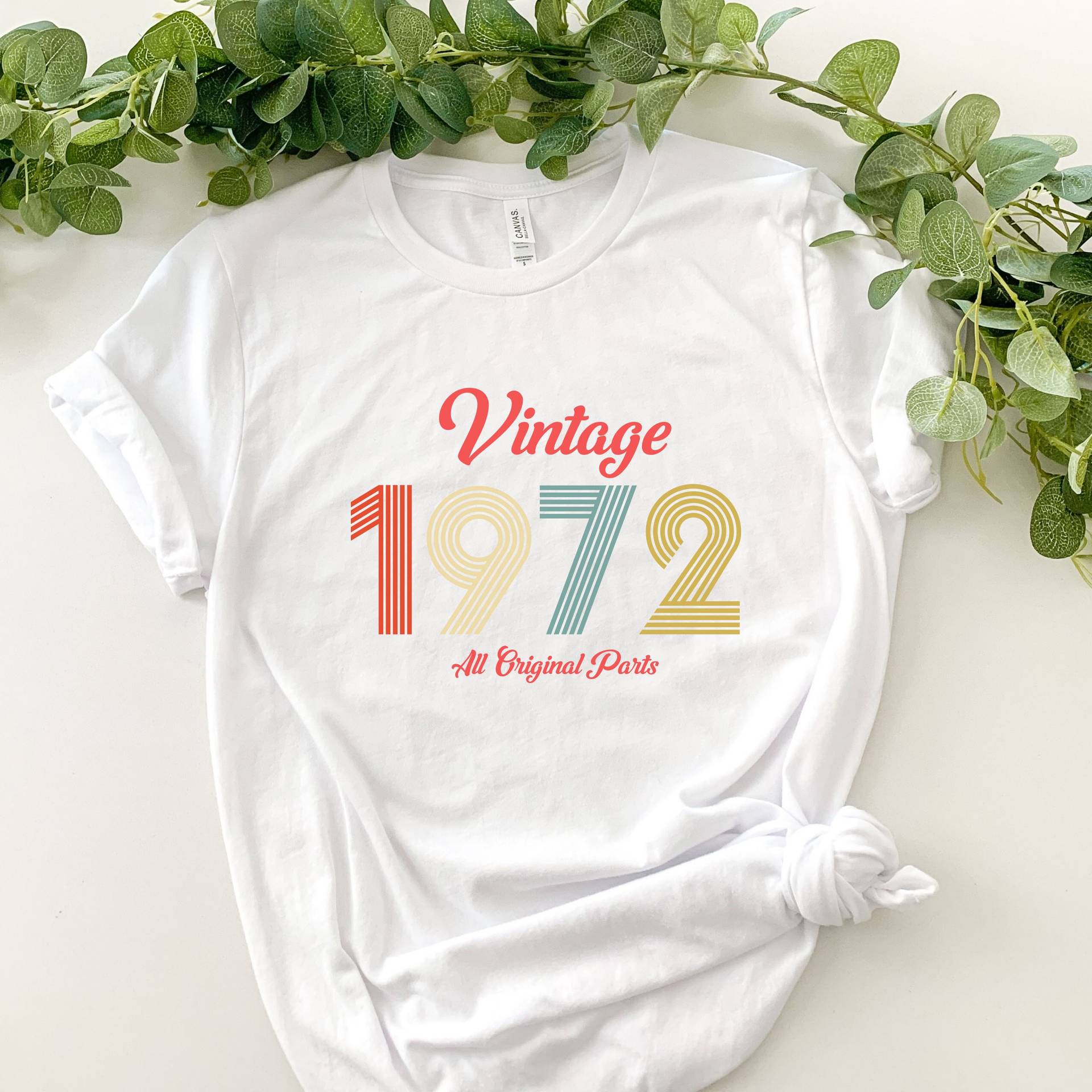 1972 Geburtstagsgeschenk, 49. 50Er Geburtstagsgeschenk Für Frauen, Männer, Vintage Shirt, Retro Shirt von DalinCustomShirts