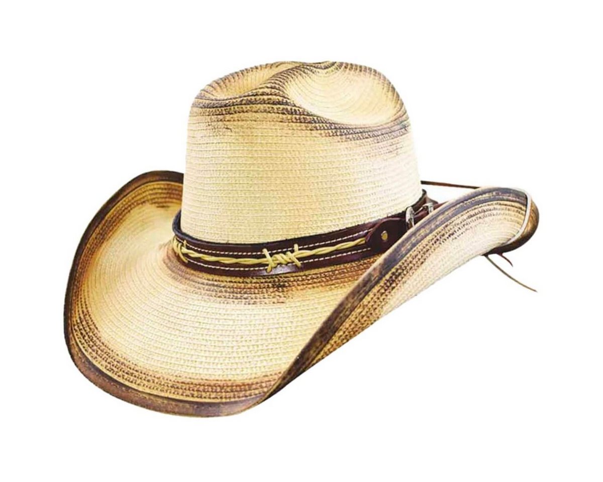 Dallas Hats Cowboyhut DOUGLAS Braun Unisex Cowboyhut aus Stroh von Dallas Hats