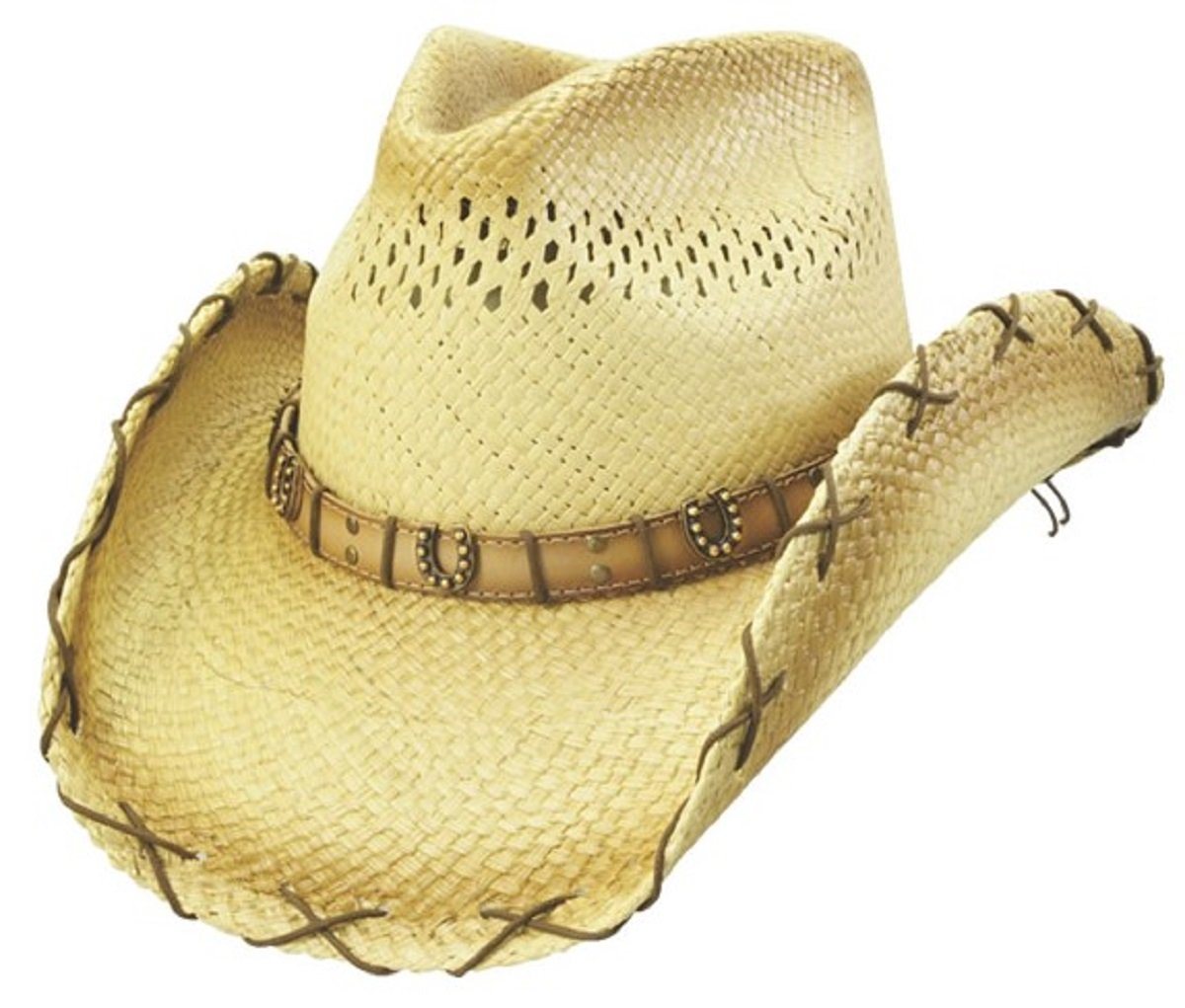 Dallas Hats Cowboyhut HORSE SHOE I Cowboyhut Beige Pinch Front von Dallas Hats