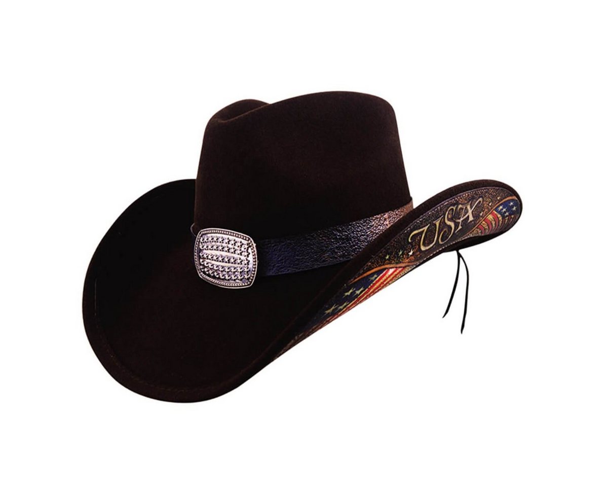 Dallas Hats Cowboyhut LIBERTY 2 Braun Unisex Cowboyhut aus Wollfilz von Dallas Hats