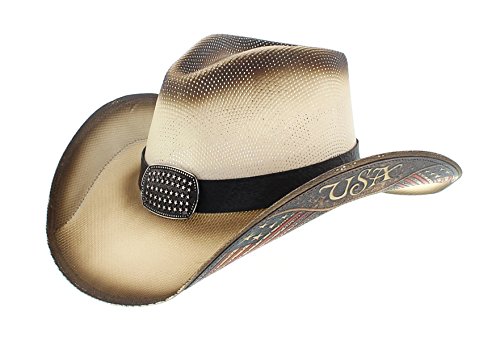 Dallas Hats Damen Herren Cowboyhut Liberty 1 Strohhut, Groesse:XL (60-62) von Dallas Hats