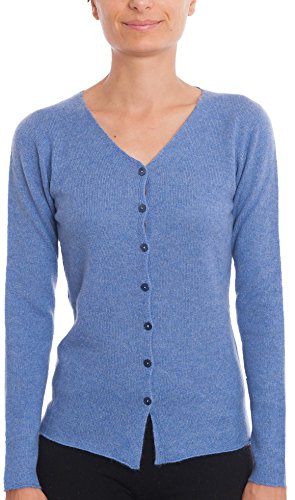 Dalle Piane Cashmere - Cardigan 100% Kaschmir, Made in Italy - Damen; Farbe: Hellblau, Größe: L Dalle Piane Cashmere - Cardigan 100% Kaschmir, Made in Italy - Damen; Farbe: Hellblau, Größe: L von Dalle Piane Cashmere