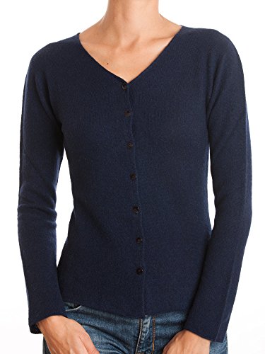 Dalle Piane Cashmere - Cardigan100% Kaschmir, Made in Italy - Damen; Farbe: Blau, Größe: S von Dalle Piane Cashmere