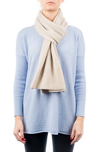 Dalle Piane Cashmere - Gerippter Schal aus 100% Kaschmir - für Mann/Frau, Farbe: Beige, Einheitsgröße von Dalle Piane Cashmere