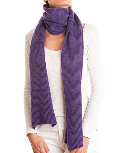 Dalle Piane Cashmere - Gerippter Schal aus 100% Kaschmir - für Mann/Frau, Farbe: Violett, Einheitsgröße von Dalle Piane Cashmere