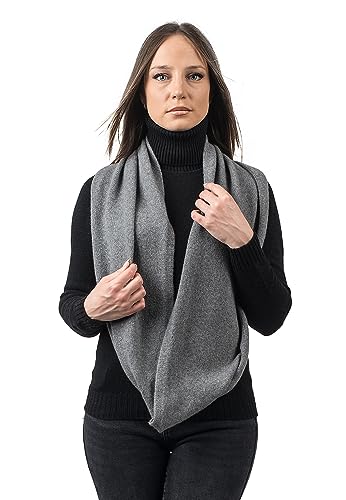 Dalle Piane Cashmere - Geschlossener Schal aus 100% regeneriertem Kaschmir - für Frau, Farbe: Grau, Einheitsgröße von Dalle Piane Cashmere