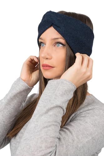 Dalle Piane Cashmere - Haarband aus Kaschmirmischung, Made in Italy, Farbe: Blau, Einheitsgröße Dalle Piane Cashmere - Haarband aus Kaschmirmischung, Made in Italy, Farbe: Blau, Einheitsgröße von Dalle Piane Cashmere