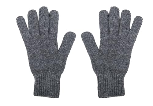 Dalle Piane Cashmere - Handschuhe aus Cashmere-Mischgewebe, Made in Italy, Farbe: Grau, Einheitsgröße von Dalle Piane Cashmere