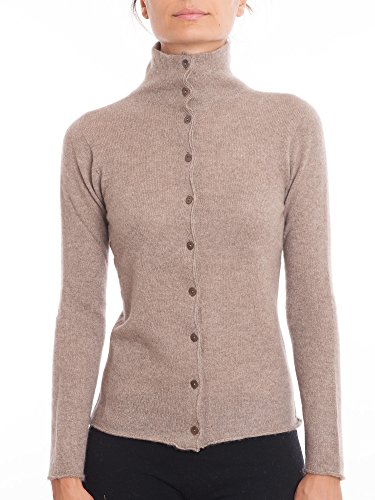 Dalle Piane Cashmere - Jacke mit Knöpfen 100% Kaschmir, Made in Italy - Damen, Farbe: Nerz, Größe: L von Dalle Piane Cashmere