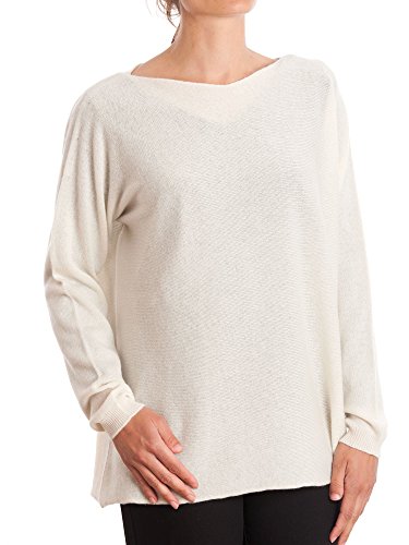 Dalle Piane Cashmere - Maxi Pullover 100% Kaschmir - für Frau, Farbe: Weiß, Einheitsgröße von Dalle Piane Cashmere