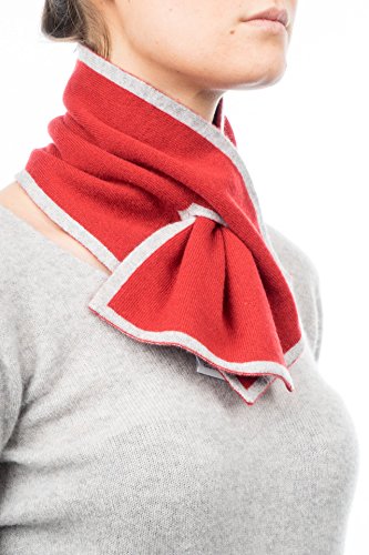 Dalle Piane Cashmere - Nackenwärmer 100% Kaschmir - für Frau, Farbe: Rot/Grau, Einheitsgröße von Dalle Piane Cashmere