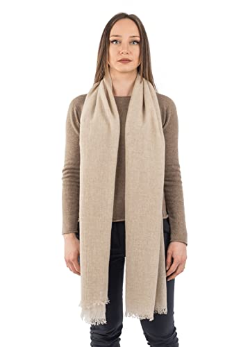 Dalle Piane Cashmere - Pashmina aus 100% Kaschmir - Made in Italy - für Frau, Farbe: Beige, Einheitsgröße von Dalle Piane Cashmere