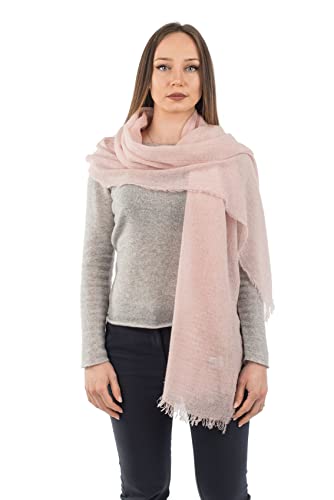 Dalle Piane Cashmere - Pashmina aus 100% Kaschmir - Made in Italy - für Frau, Farbe: Rosa, Einheitsgröße von Dalle Piane Cashmere