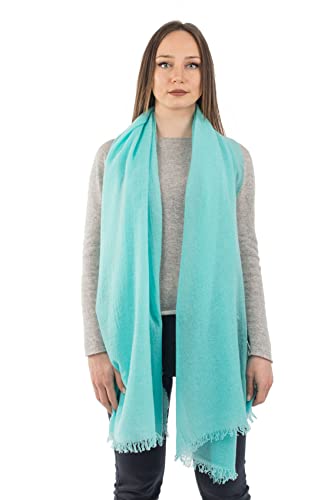 Dalle Piane Cashmere - Pashmina aus 100% Kaschmir - Made in Italy - für Frau, Farbe: Wassergrün, Einheitsgröße von Dalle Piane Cashmere