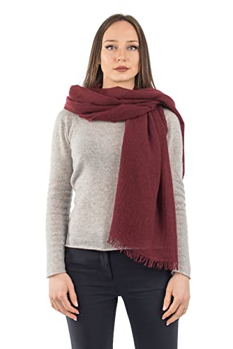 Dalle Piane Cashmere - Pashmina aus 100% Kaschmir - Made in Italy - für Frau, Farbe: Bordeaux, Einheitsgröße von Dalle Piane Cashmere