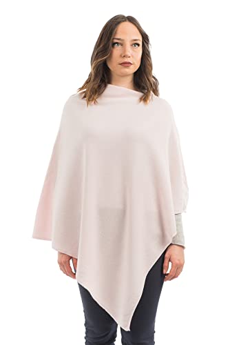 Dalle Piane Cashmere - Poncho aus Kaschmir-Gemisch - Made in Italy - Damen, Farbe: Rosa, Einheitsgröße von Dalle Piane Cashmere