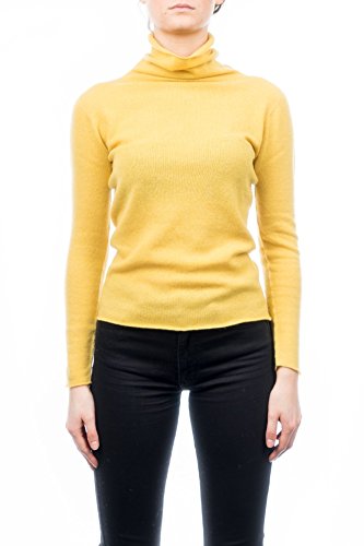 Dalle Piane Cashmere - Rollkragenpullover 100% Kaschmir, Made in Italy - Frau; Farbe: Gelb, Größe: XL von Dalle Piane Cashmere