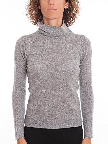 Dalle Piane Cashmere - Rollkragenpullover 100% Kaschmir, Made in Italy - Frau; Farbe: Grau, Größe: M von Dalle Piane Cashmere