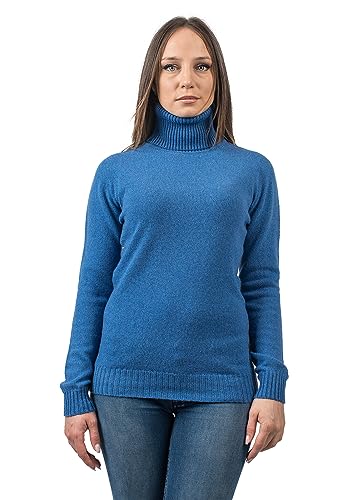 Dalle Piane Cashmere - Rollkragenpullover aus 100% regeneriertem Kaschmir - Damen, Farbe: Hellblau, Größe: M von Dalle Piane Cashmere