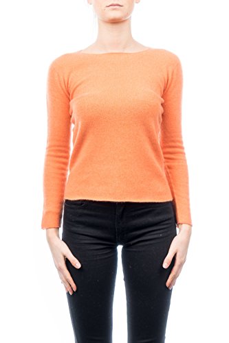 Dalle Piane Cashmere - Rundhalsausschnitt 100% Kaschmir, Made in Italy - Damen, Farbe: Orange, Größe: M von Dalle Piane Cashmere