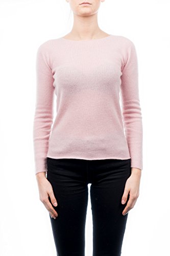 Dalle Piane Cashmere - Rundhalsausschnitt 100% Kaschmir, Made in Italy - Damen, Farbe: Rosa, Größe: XL von Dalle Piane Cashmere