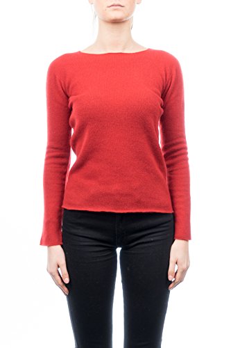 Dalle Piane Cashmere - Rundhalsausschnitt 100% Kaschmir, Made in Italy - Damen, Farbe: Rot, Größe: M von Dalle Piane Cashmere