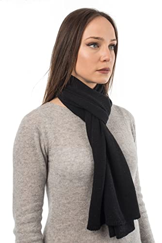 Dalle Piane Cashmere - Schal aus 100% Kaschmir - Made in Italy - für Mann/Frau, Farbe: Schwarz, Einheitsgröße von Dalle Piane Cashmere