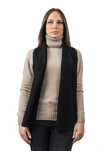 Dalle Piane Cashmere - Schal aus 100% regeneriertem Kaschmir - für Frau/Mann, Farbe: Schwarz, Einheitsgröße von Dalle Piane Cashmere