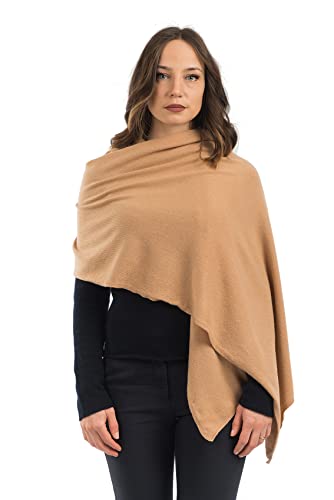 Dalle Piane Cashmere - Stola Kaschmir-Mischung - Made in Italy - Frau, camel, Einheitsgröße von Dalle Piane Cashmere