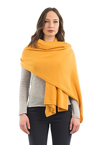 Dalle Piane Cashmere - Stola aus Kaschmir-Gemisch - Made in Italy - Damen, Farbe: Gelb, Einheitsgröße von Dalle Piane Cashmere