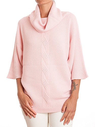 Dalle Piane Cashmere - Zopf Poncho aus Kaschmir-Gemisch - für Damen, Farbe: Rosa, Einheitsgröße von Dalle Piane Cashmere