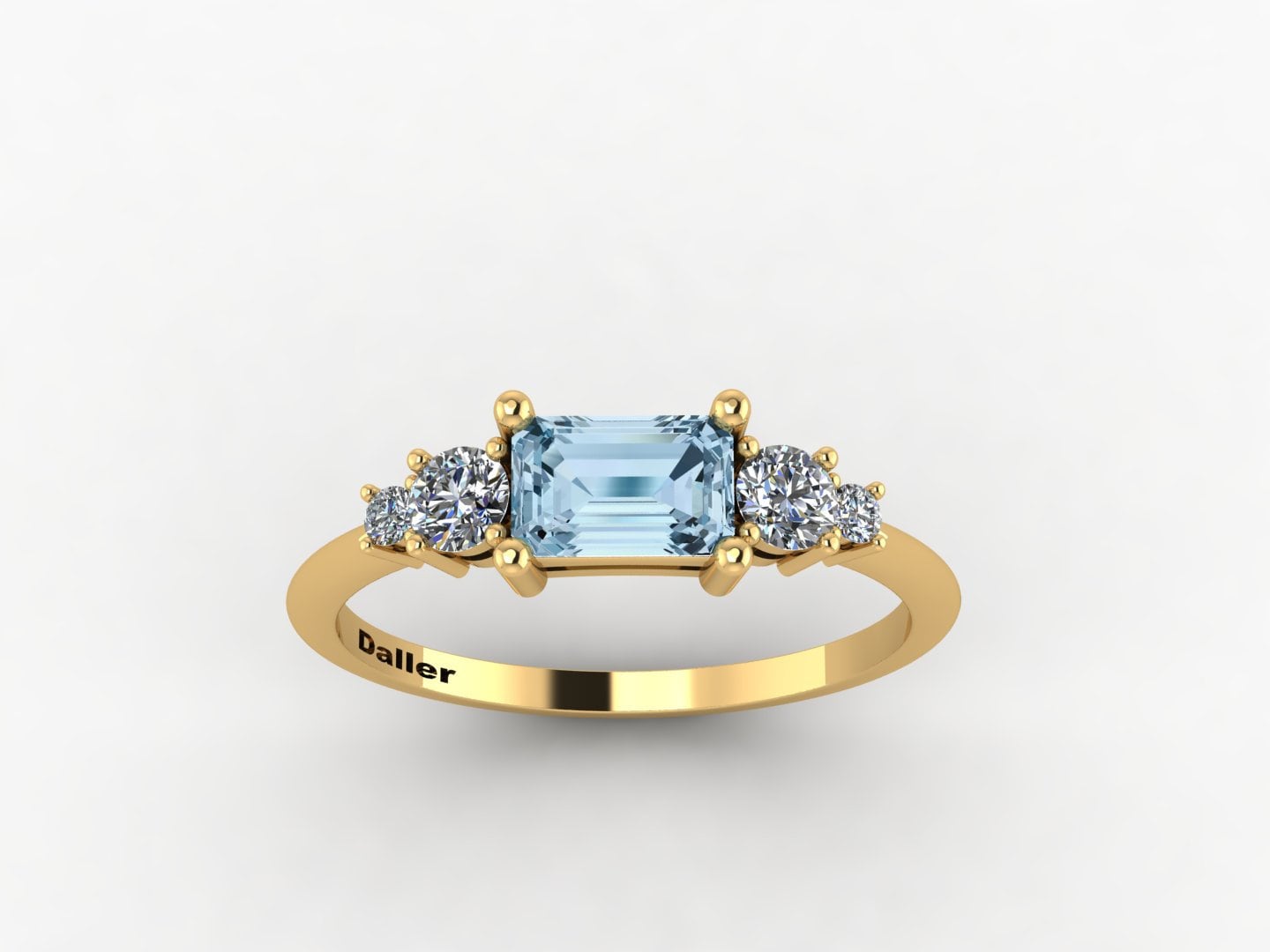 Blauer Topas Verlobungsring | März Geburtsstein Geschenk Versprechen Ring Einzigartige Ehering Mutter Schmuck Zierlicher Jubiläumsring von DallerJewelry