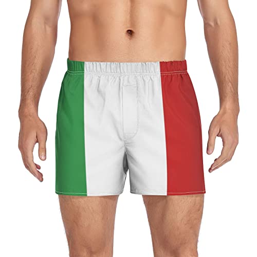 Dallonan Herren Boxershorts Herren Unterwäsche Slips Casual Boxer Atmungsaktiv Sport Weiche Flagge Italien Klein, multi, XL von Dallonan