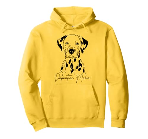 Dalmatiner Mama/Dalmatiner Mom Cute Line Art Dog Artistic Pullover Hoodie von Dalmatian Lover Beautiful Dog Art Gift Design