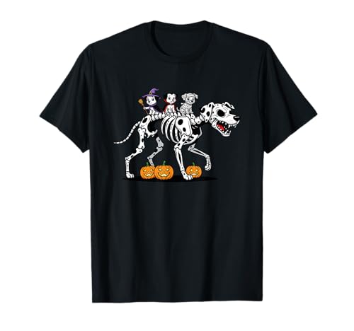 Dalmatiner Skelett Mama Hexe Halloween Kinder Herren Damen T-Shirt von Dalmatian Lovers Cute Halloween Outfits Boy Girl