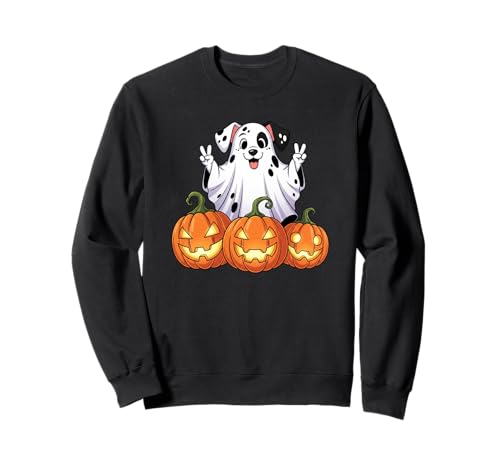 Lustiger Dalmatiner Geist Kürbis Boo Halloween Kinder Herren Damen Sweatshirt Lustiger Dalmatiner Geist Kürbis Boo Halloween Kinder Herren Damen Sweatshirt von Dalmatian Lovers Halloween Ghost Pumpkin Outfits