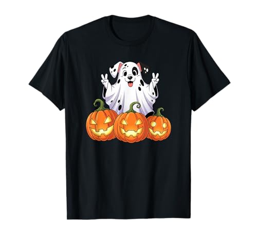 Lustiger Dalmatiner Geist Kürbis Boo Halloween Kinder Herren Damen T-Shirt Lustiger Dalmatiner Geist Kürbis Boo Halloween Kinder Herren Damen T-Shirt von Dalmatian Lovers Halloween Ghost Pumpkin Outfits