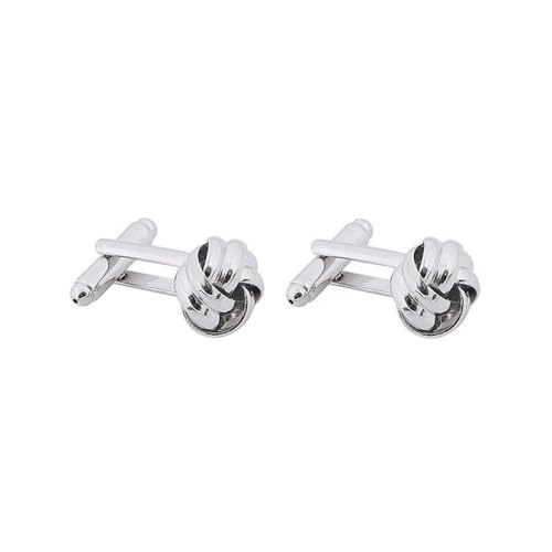 Manschettenknöpfe, Herren Hochzeit Manschettenknöpfe 1 Paar Edelstahl Manschettenknopf Cufflinks für Herren Shirt Business Hochzeit oder als Geburtstagsgeschenk,Silber von Damaiyyy