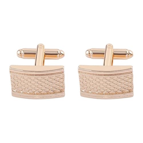Damaiyyy Manschettenknöpfe, Herren Hochzeit Manschettenknöpfe 1 Paar Edelstahl Manschettenknopf Golden Cufflinks für Herren Shirt Business Hochzeit oder als Geburtstagsgeschenk von Damaiyyy