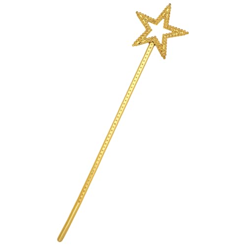 Stern Zauberstab,Prinzessin Zauberstab 1 Stücke Feenstab Glitzer Stern Zauberstab Leistung Feenstab für Mädchen Weihnachten Kostüm Requisiten Party Versorgung (Gold) von Damaiyyy