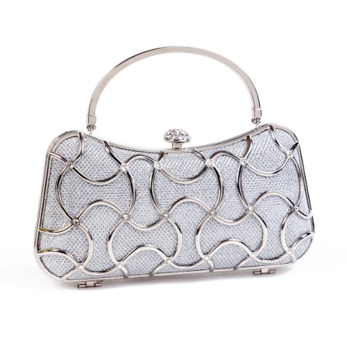 Damara Abendtasche aus Metall für Damen, Argent von Damara