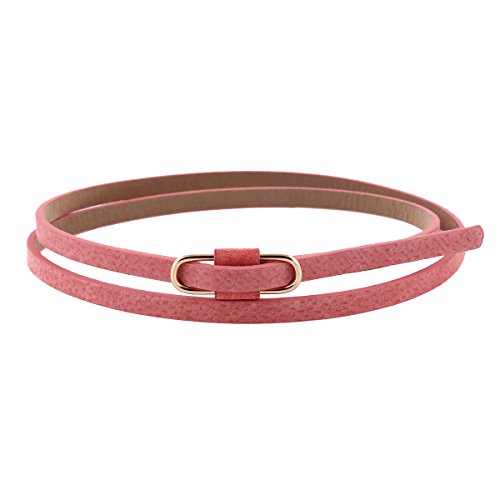 Damara Damen Super Schmal Poppig Jeans Kleid Belt Gürtel,Rosa von Damara