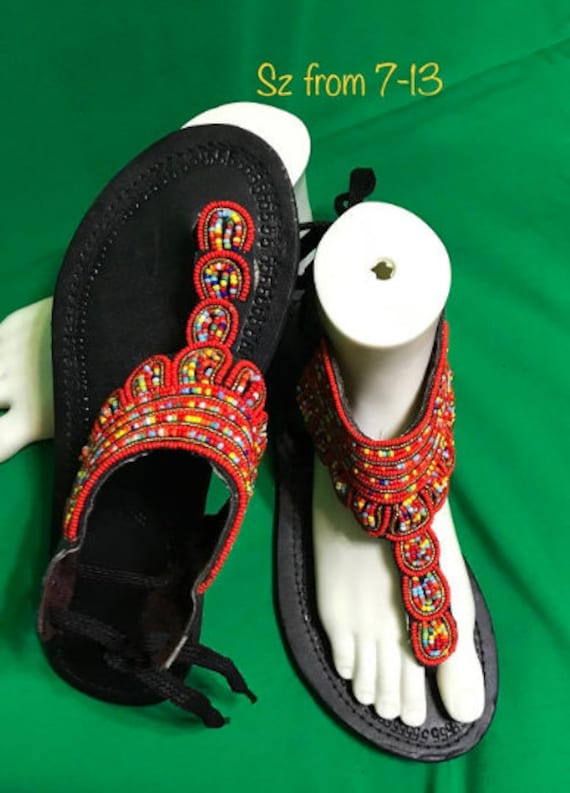 Maasai Perlen Sandalen von DamarisAfricanArts